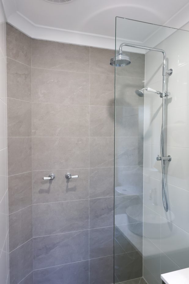 chrome shower head